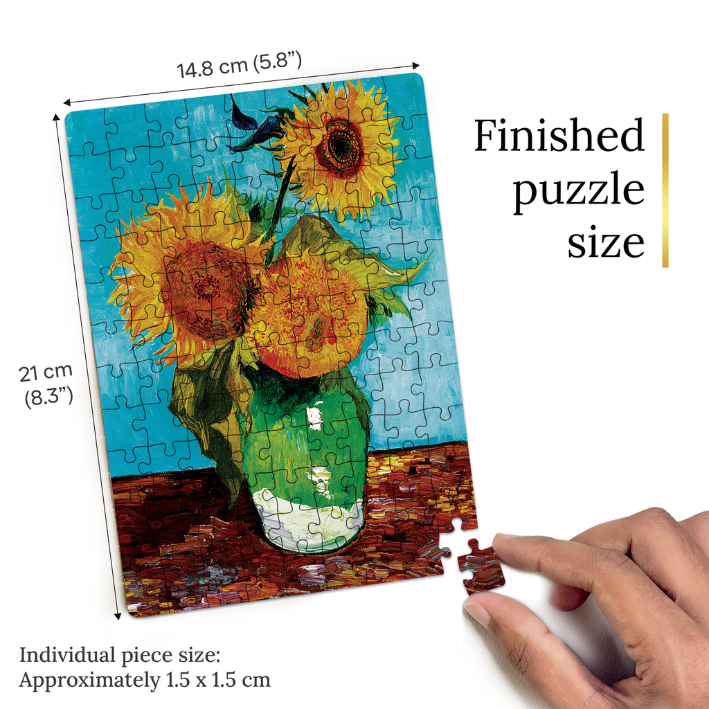 Vase with Three Sunflowers (1888) Pocket Puzzle