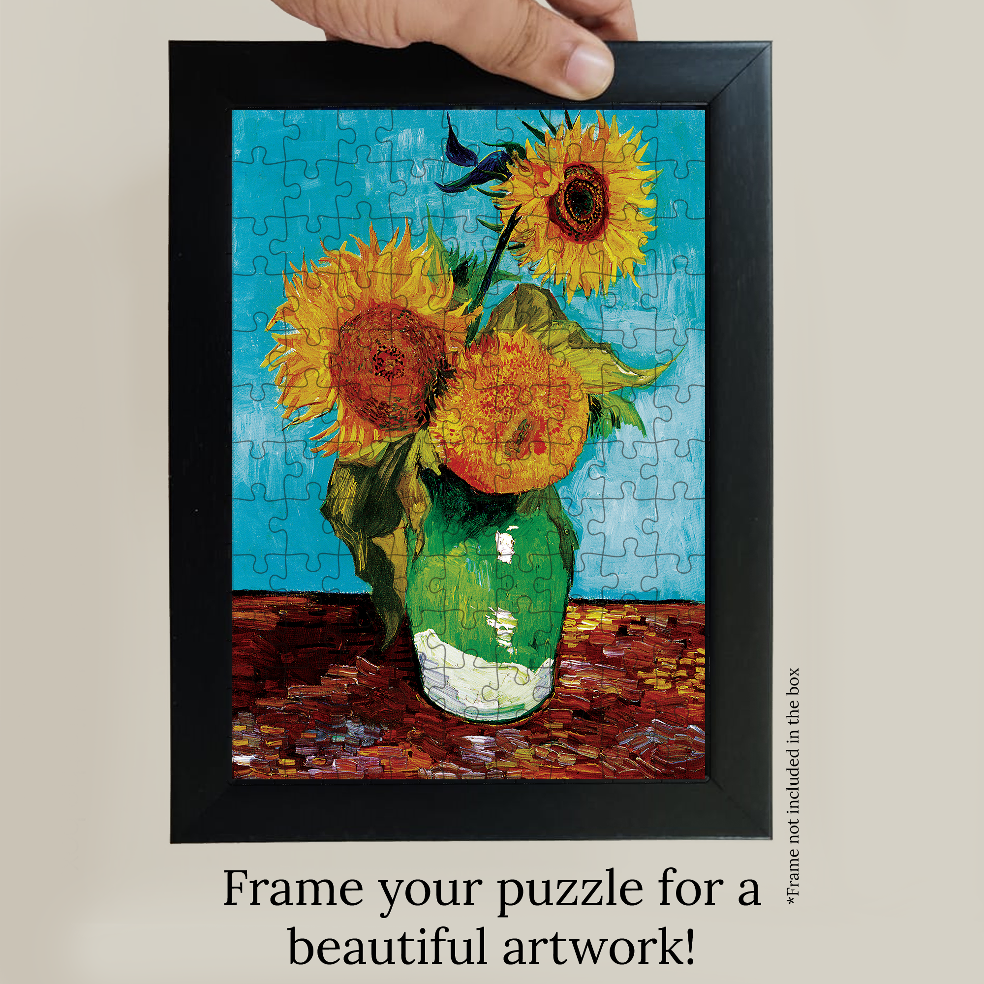 Vase with Three Sunflowers (1888) Pocket Puzzle