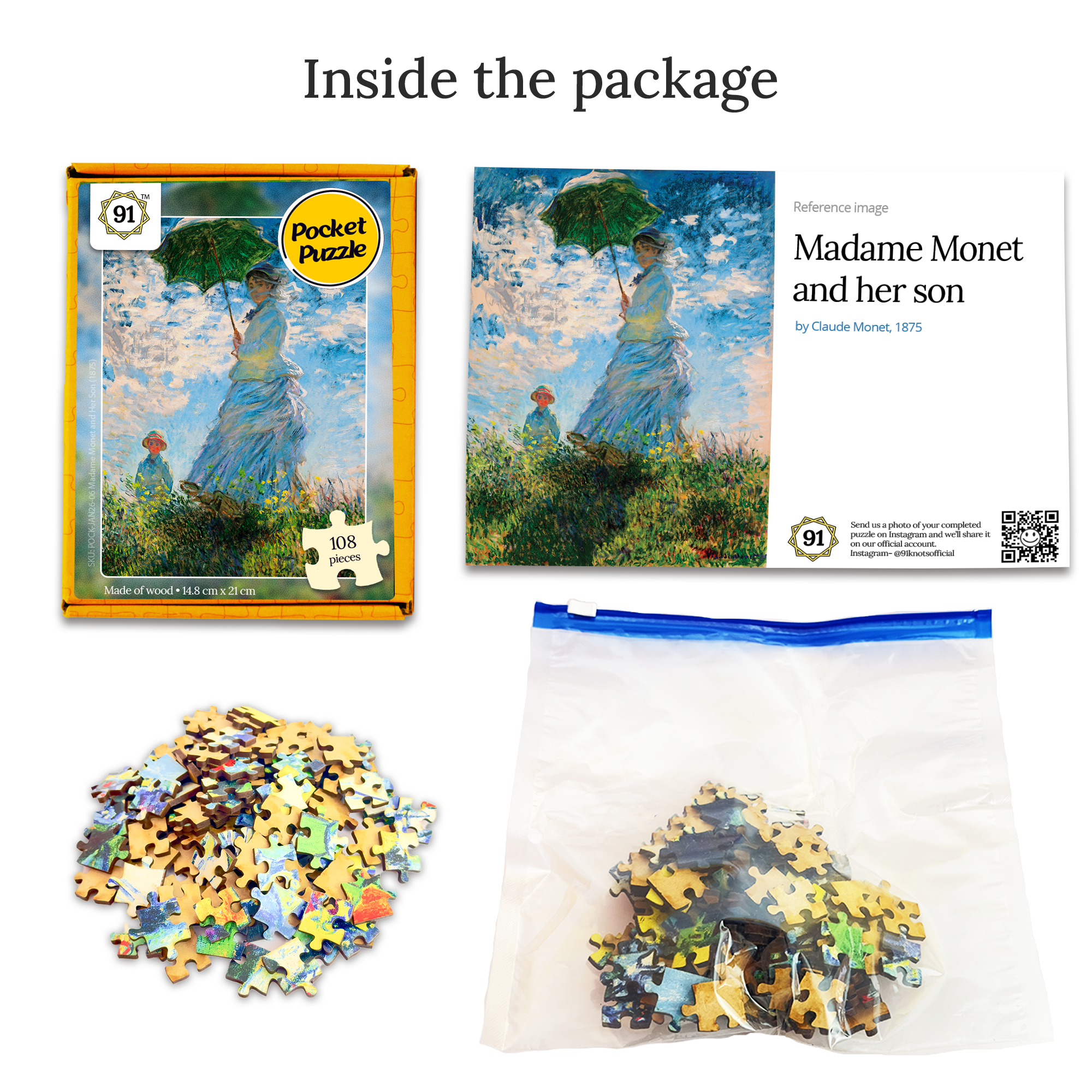 Madame Monet and Her Son (1875) Pocket Puzzle