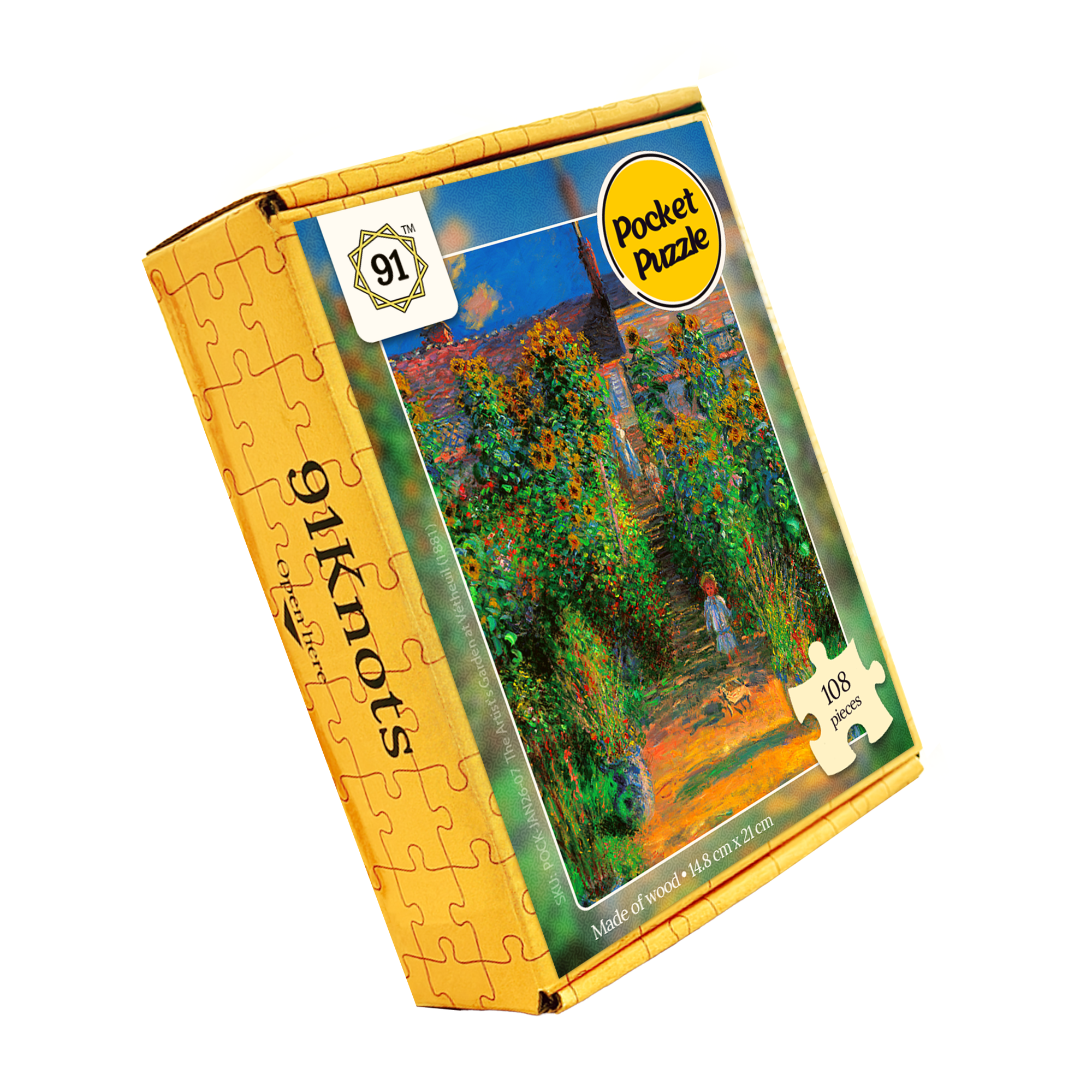 The Artist's Garden at Vétheuil (1881) Pocket Puzzle