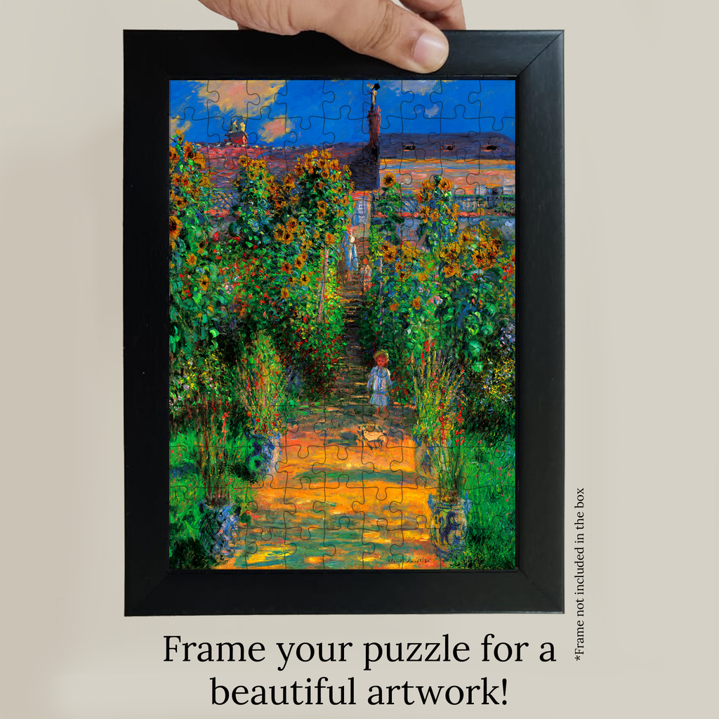 The Artist's Garden at Vétheuil (1881) Pocket Puzzle