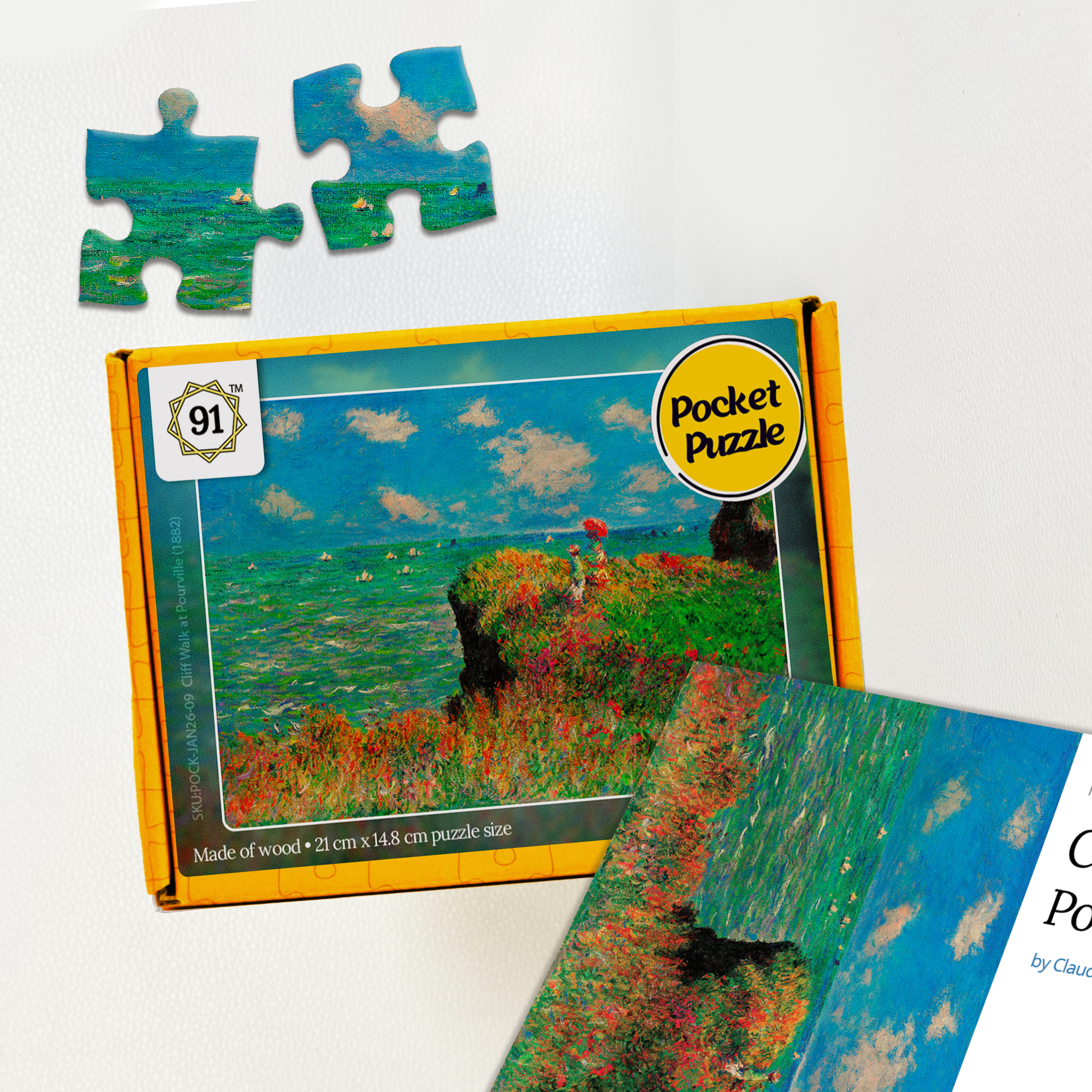 Cliff Walk at Pourville (1882) Pocket Puzzle
