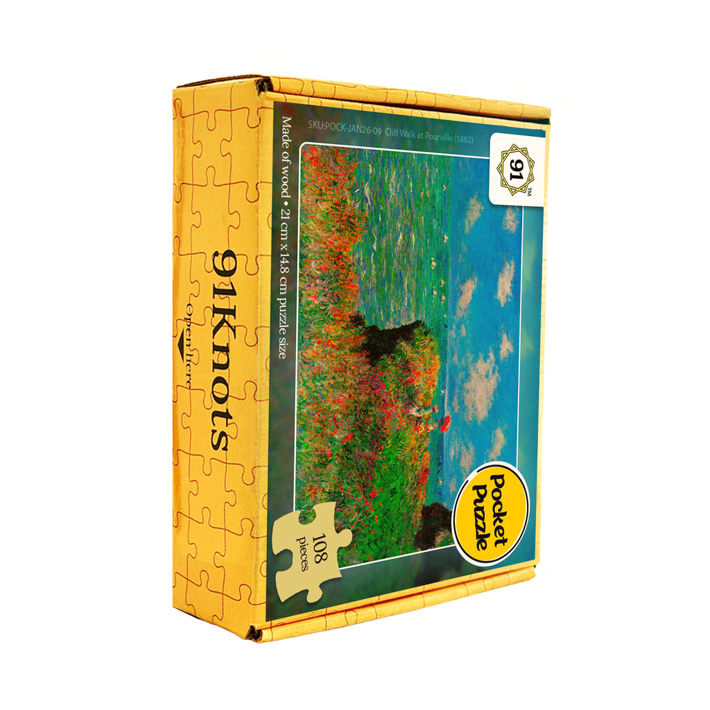 Cliff Walk at Pourville (1882) Pocket Puzzle