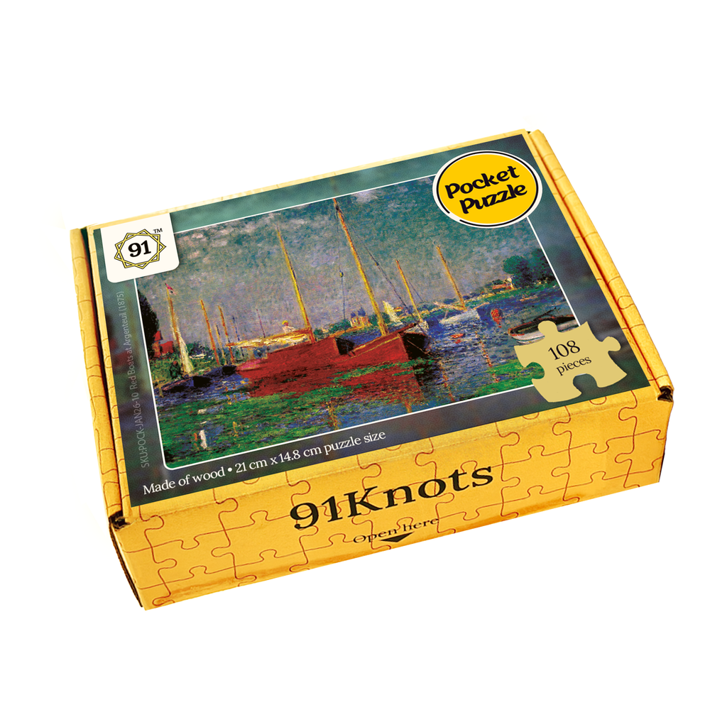 Red Boats at Argenteuil (1875) Pocket Puzzle