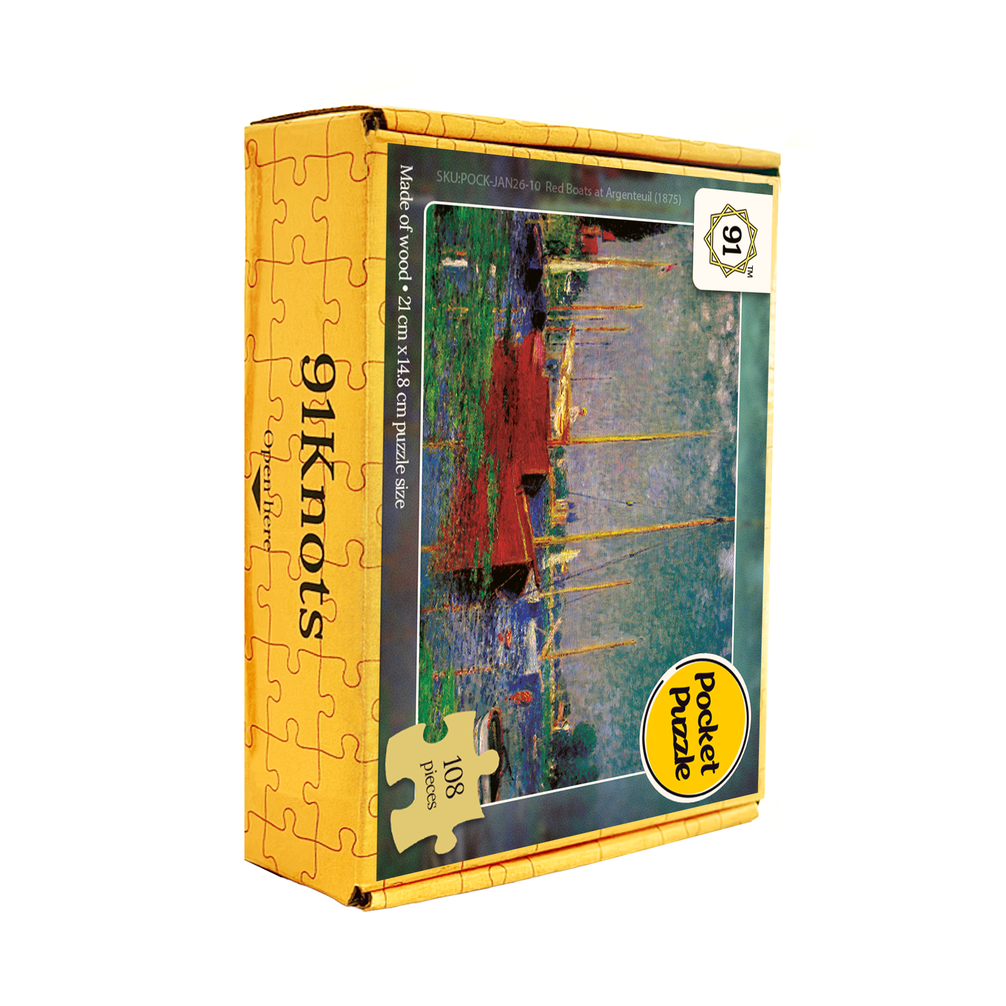 Red Boats at Argenteuil (1875) Pocket Puzzle