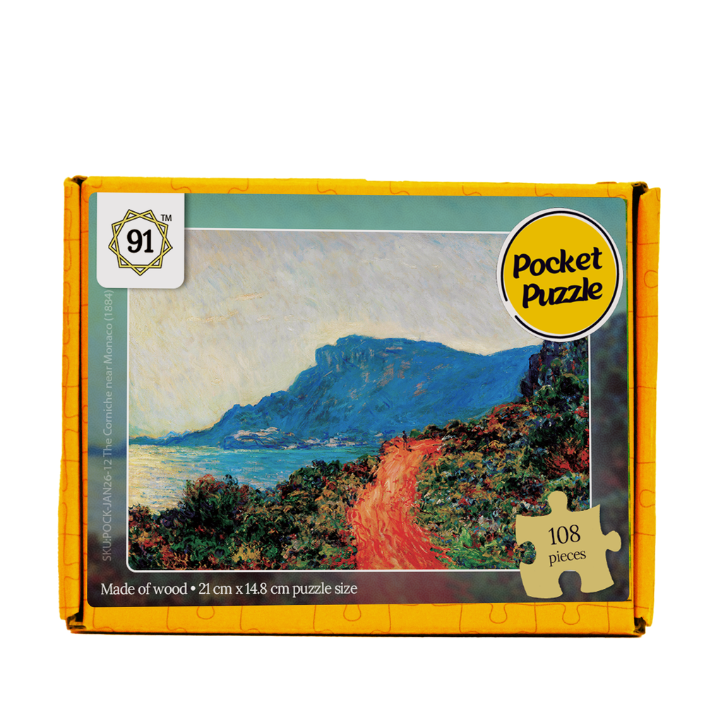 The Corniche near Monaco (1884) Pocket Puzzle