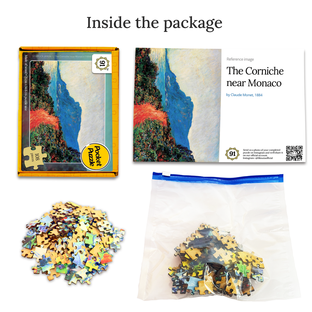 The Corniche near Monaco (1884) Pocket Puzzle