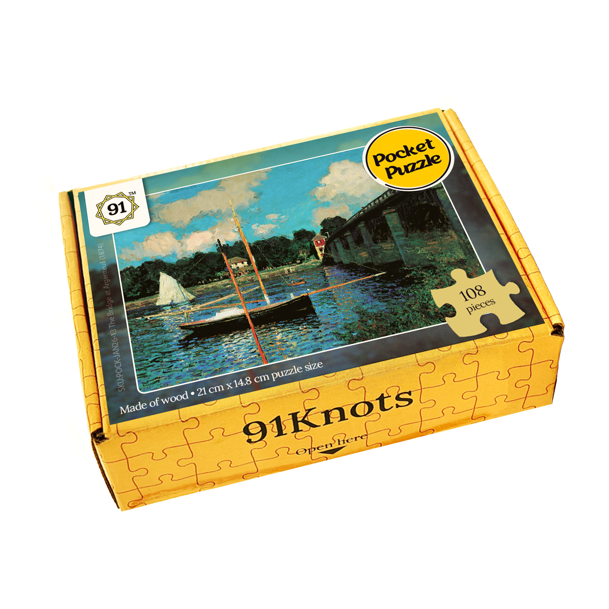 The Bridge at Argenteuil (1874) Pocket Puzzle