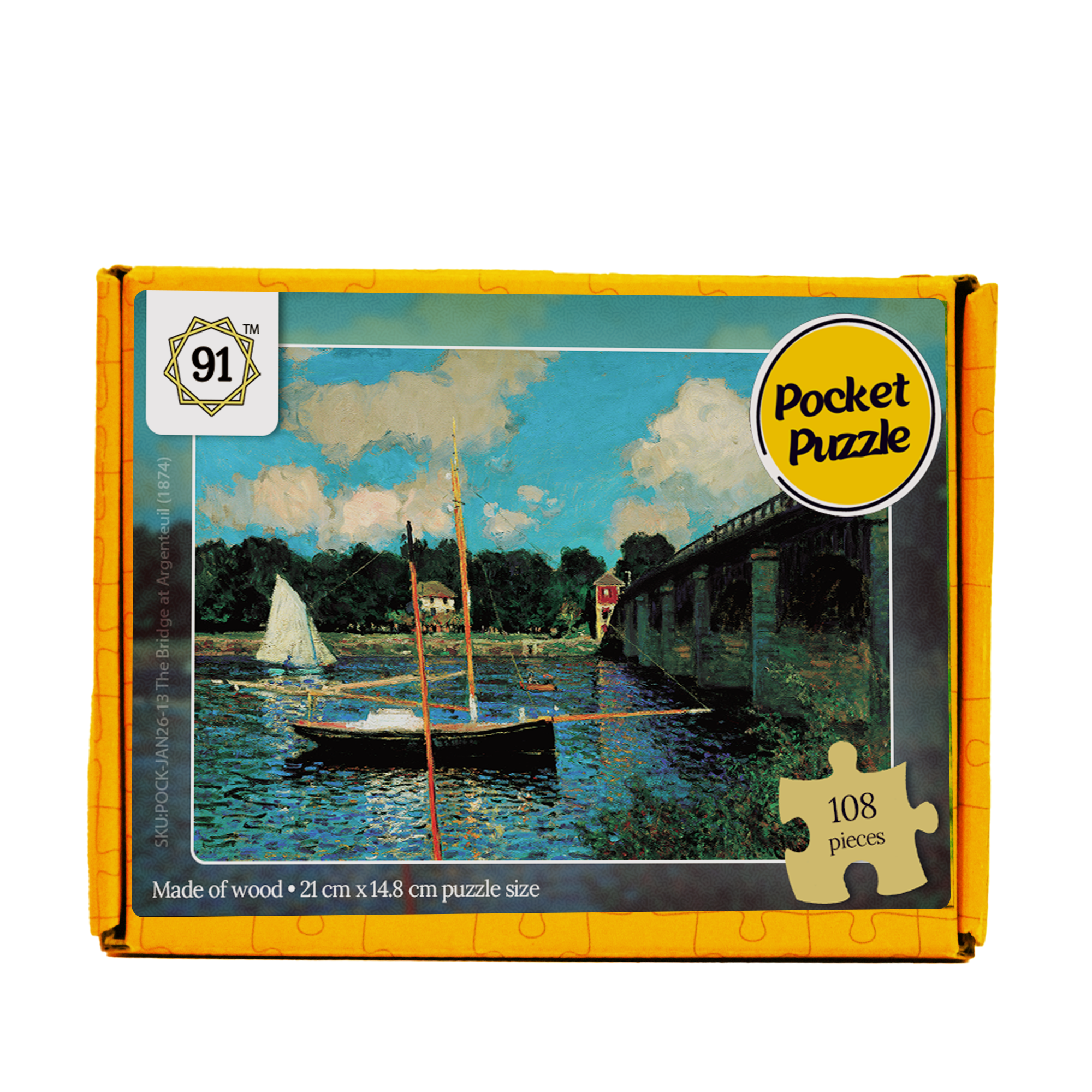 The Bridge at Argenteuil (1874) Pocket Puzzle