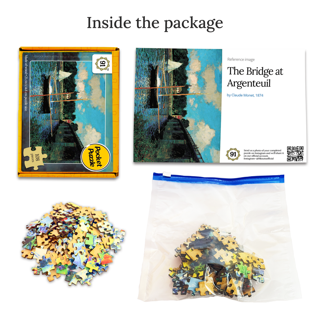 The Bridge at Argenteuil (1874) Pocket Puzzle