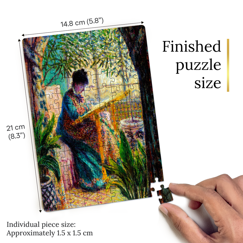 Madame Monet Embroidering (Camille au métier) Pocket Puzzle