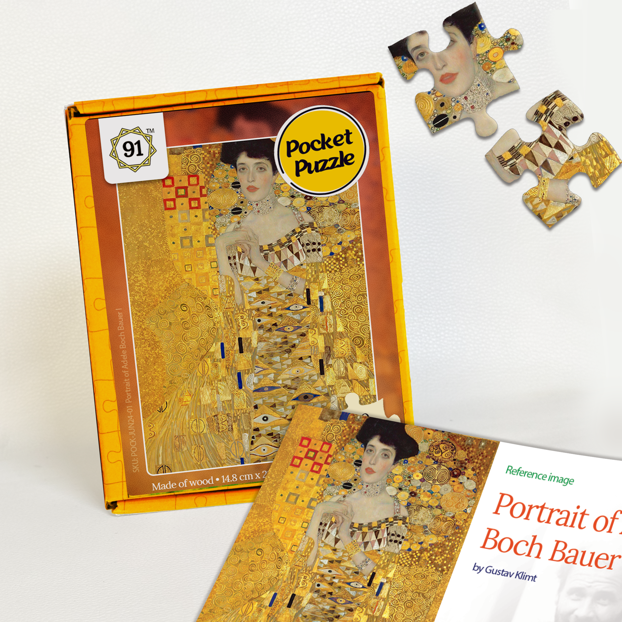 Portrait of Adele Bloch-Bauer I/ Lady in Gold Pocket Puzzle