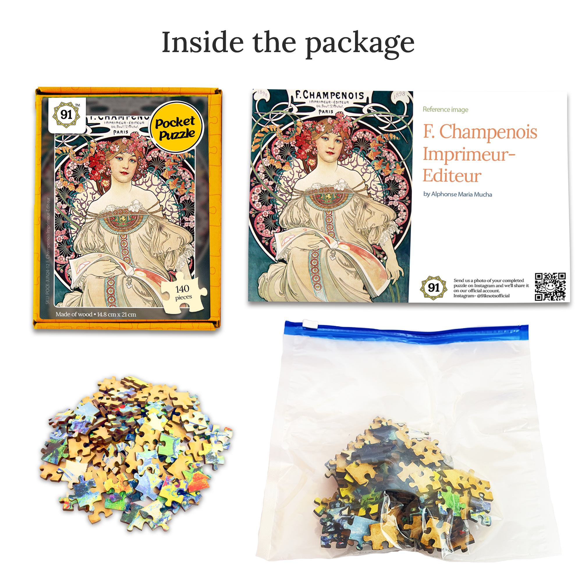 F. Champenois Imprimeur-Editeur Pocket Puzzle