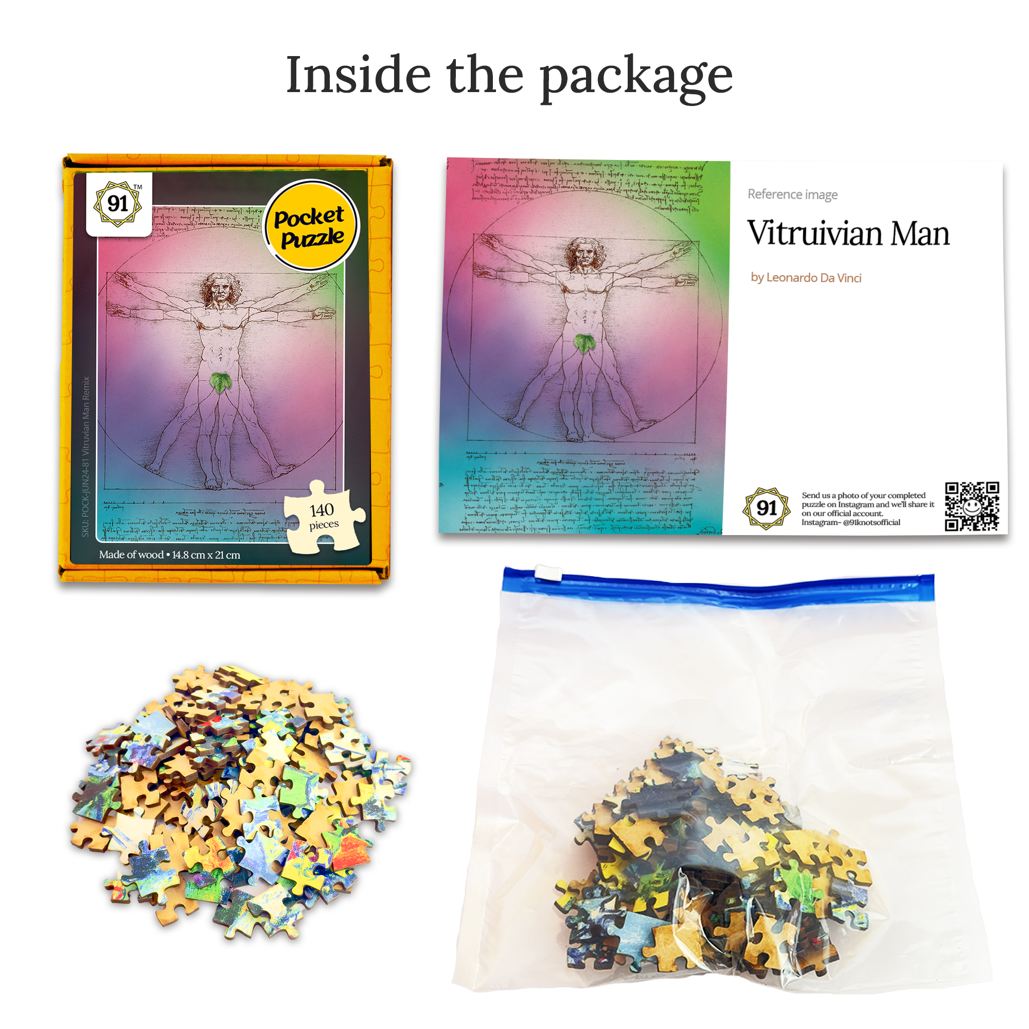 Vitruvian Man Pocket Puzzle