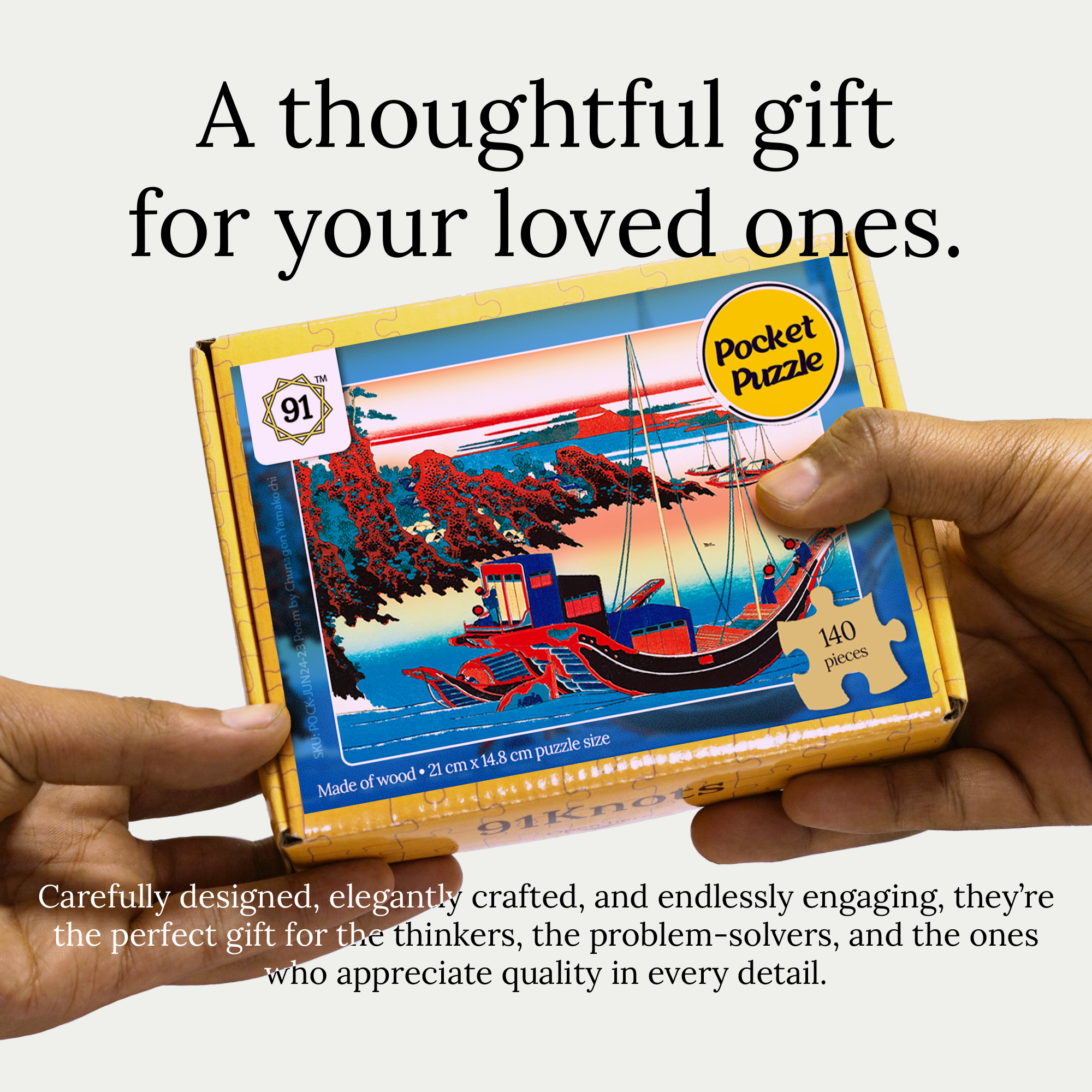 Poem by Chunagon Yakamochi Pocket Puzzle