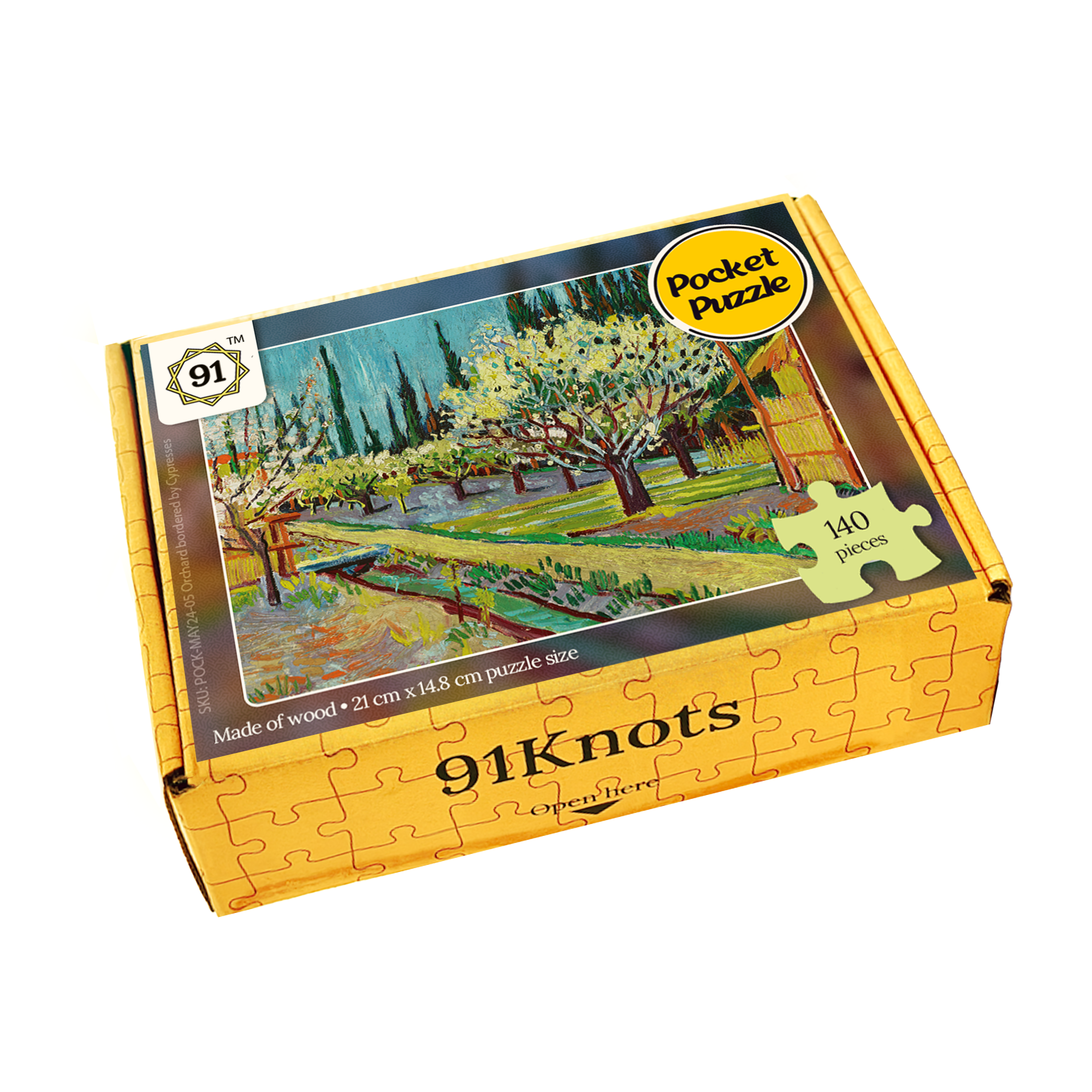 Orchard bordered by Cypresses Pocket Puzzle