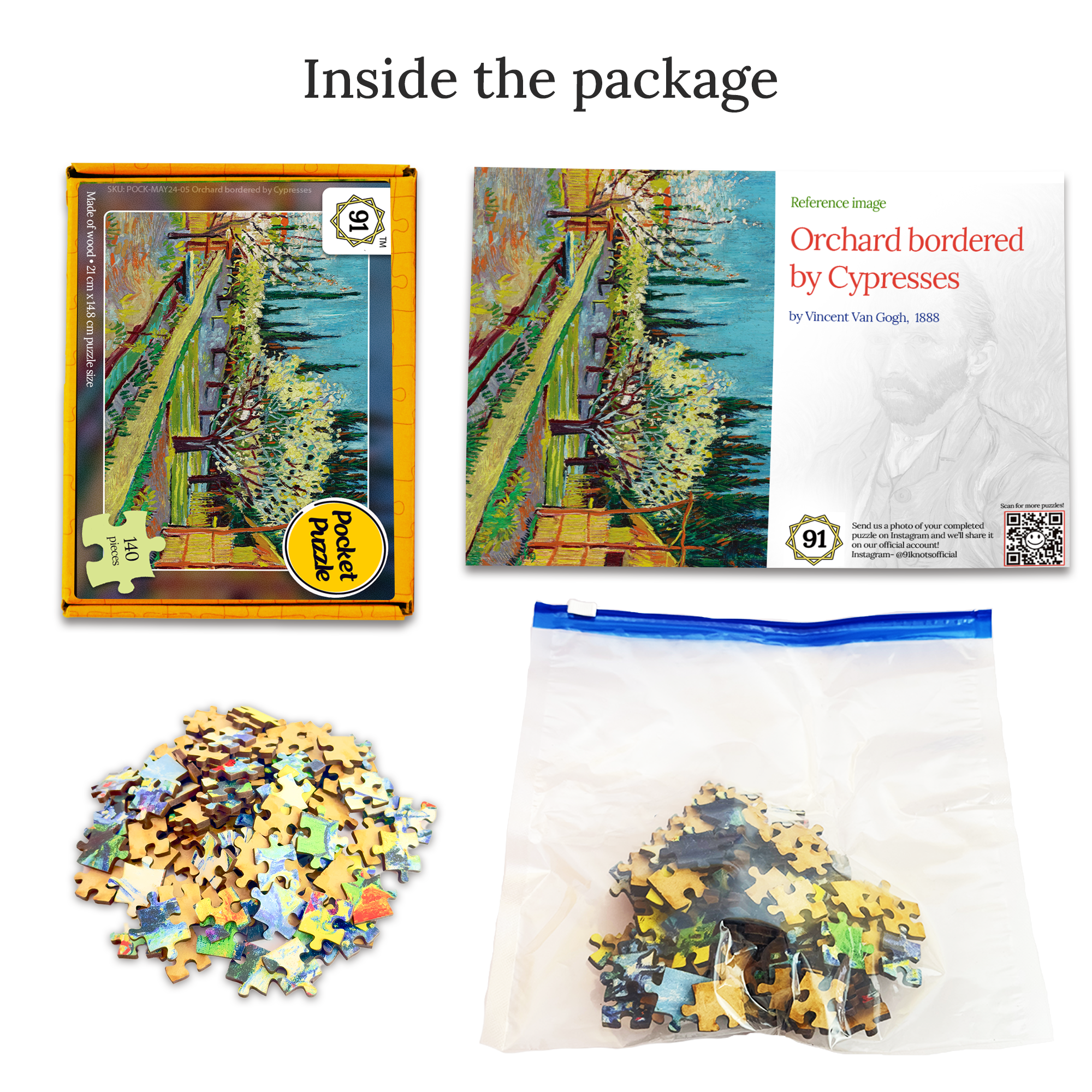 Orchard bordered by Cypresses Pocket Puzzle