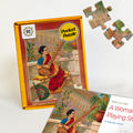 Indian woman plays a sitar Pocket Puzzle