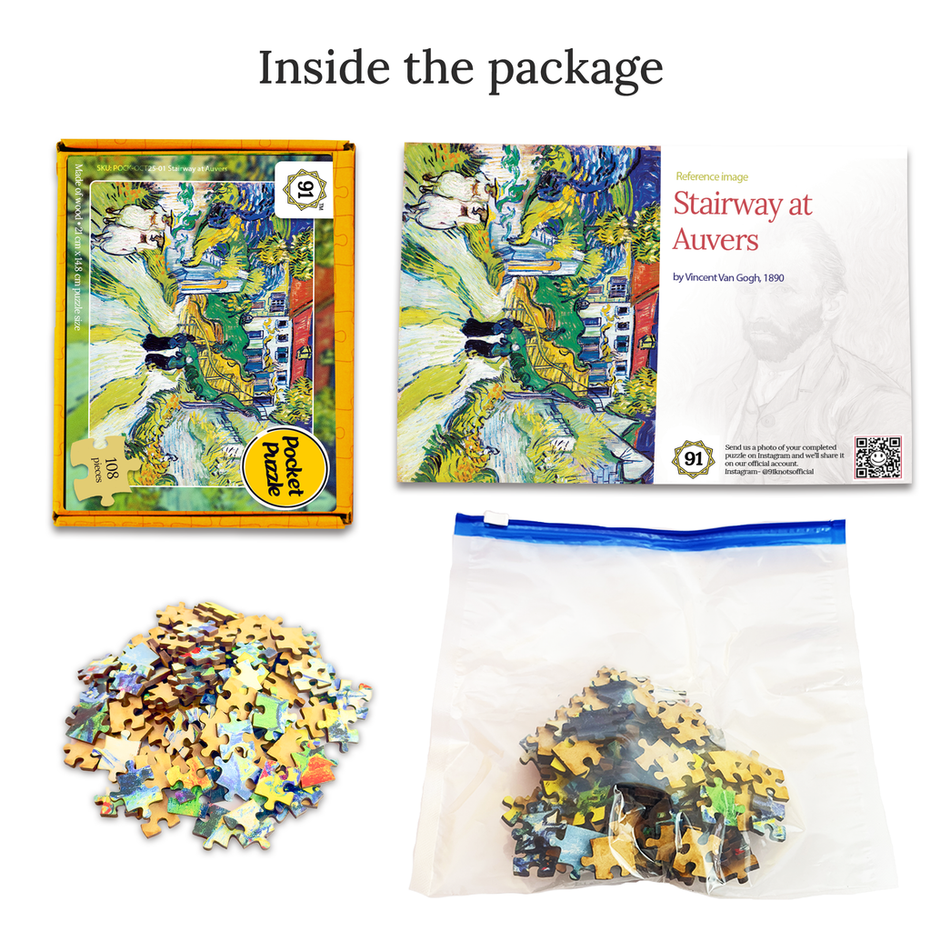 Stairway At Auvers (1890) Pocket Puzzle