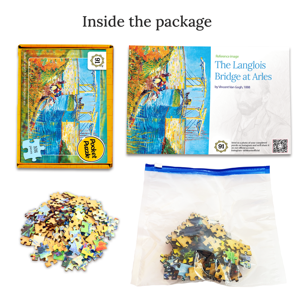 The Langlois Bridge at Arles (1888) Pocket Puzzle
