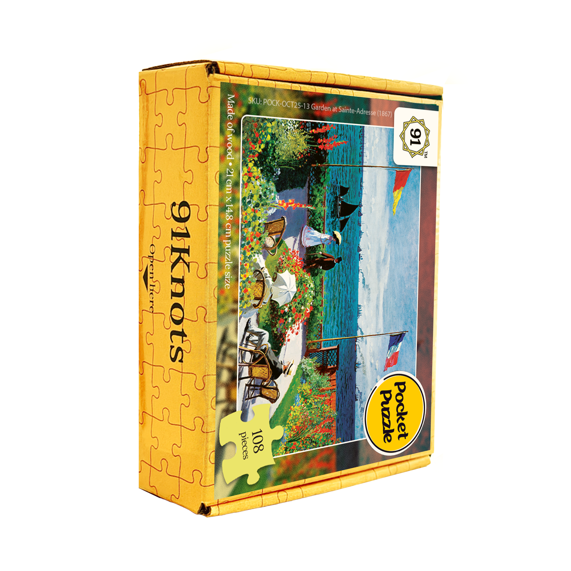 Garden at Sainte-Adresse (1867) Pocket Puzzle