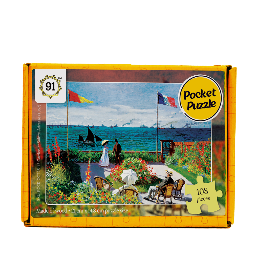 Garden at Sainte-Adresse (1867) Pocket Puzzle