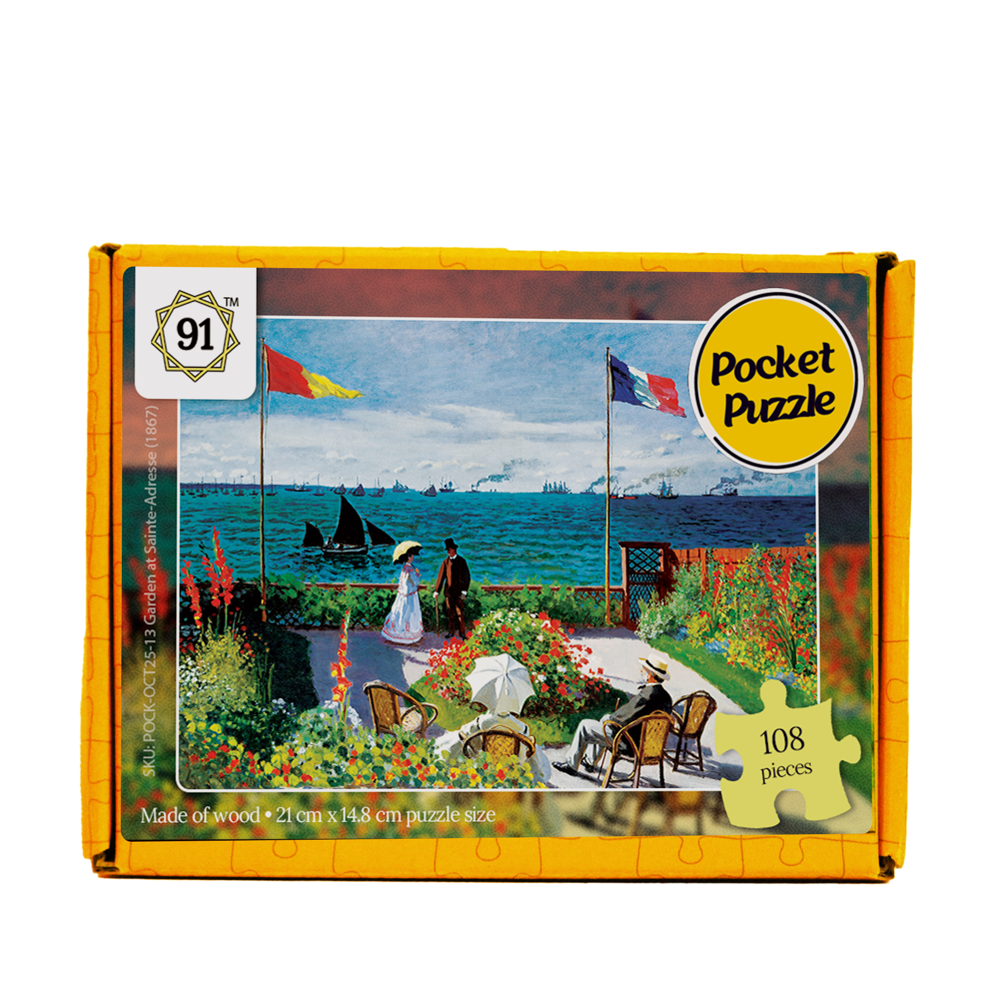Garden at Sainte-Adresse (1867) Pocket Puzzle