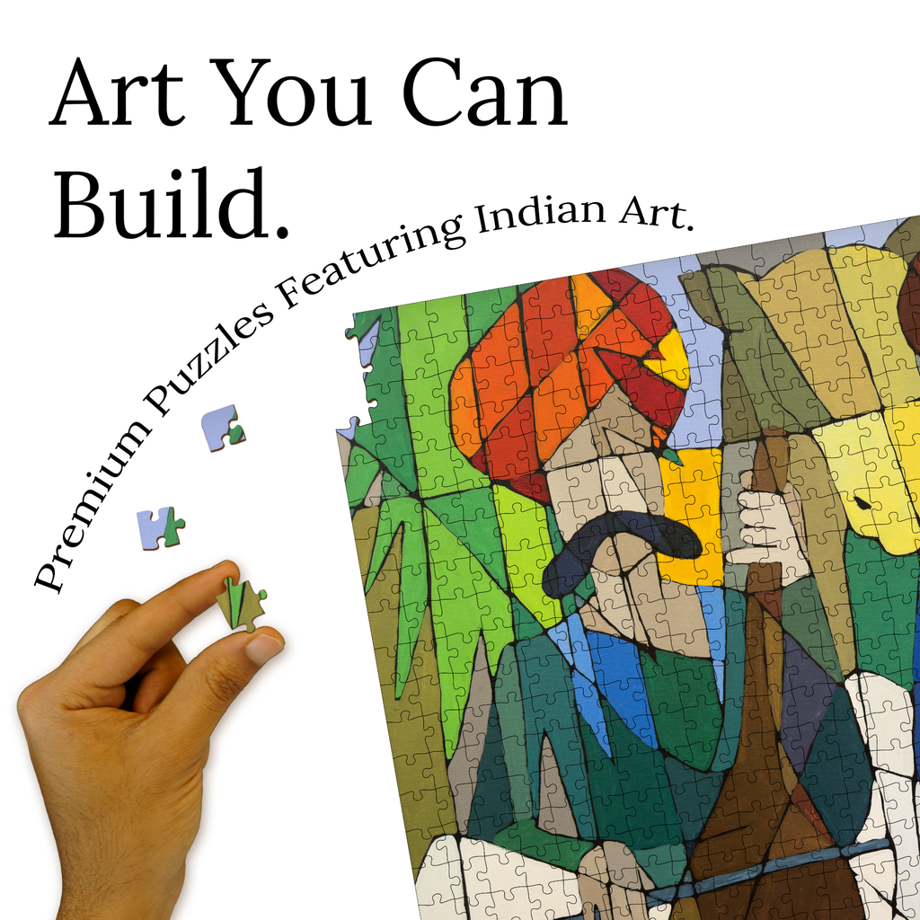 Rajasthani musicians 500 Painting X Puzzle