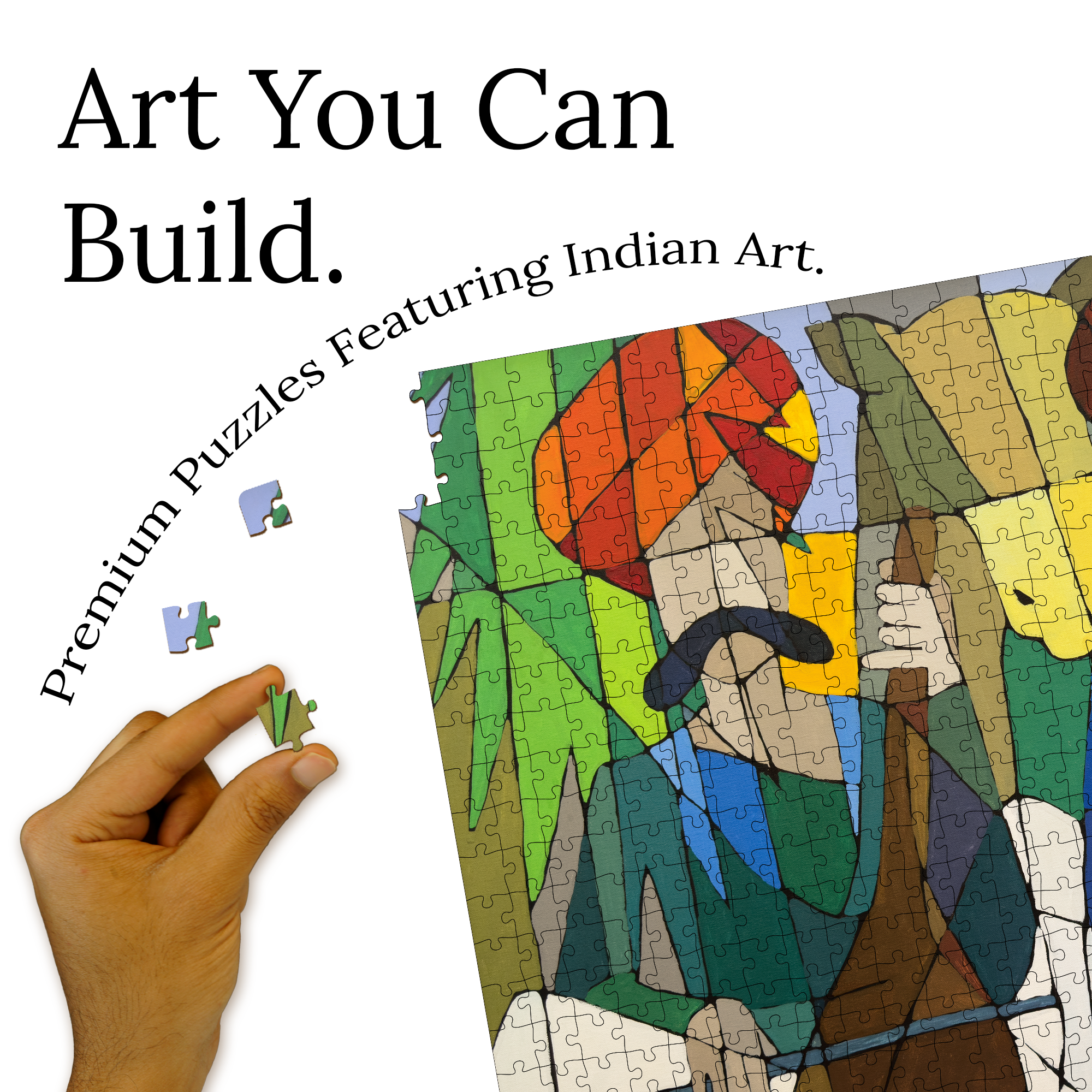 Rajasthani musicians 500 Painting X Puzzle